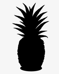 Transparent Food Silhouette Png - Pineapple Clipart Black And White Silhouette, Png Download, Transparent PNG
