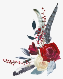 Pintado A Mano De Rojo Y Rosa Blanca Flores Png Transparente - Rosas Para Decorar Png, Png Download, Transparent PNG
