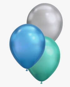 Silver Green Blue Balloons, HD Png Download, Transparent PNG