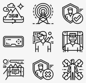 Virtual Reality And Face Id - White Png Icons, Transparent Png, Transparent PNG