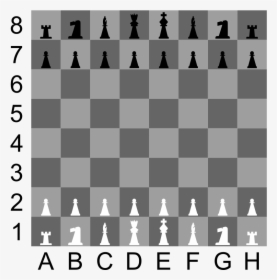 2d Chess Set - Chess Board Rows And Columns, HD Png Download, Transparent PNG