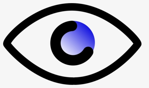 Vector Graphics Of Blue Eye Symbol - Eye Outline, HD Png Download, Transparent PNG