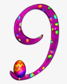 Number, 9, Nine, Digit, Background, Easter - Easter Number 6 Clipart, HD Png Download, Transparent PNG