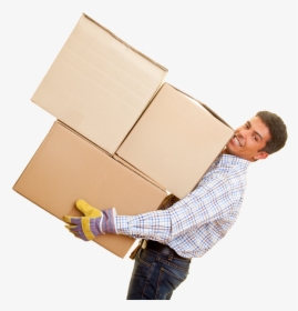 Carrying A Heavy Box - Guy Carrying Heavy Boxes, HD Png Download, Transparent PNG