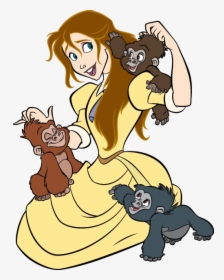 Cartoon,clip Character,animated Cartoon,graphics,art - Jane Porter Baby Monkey, HD Png Download, Transparent PNG