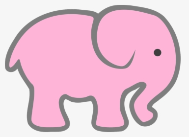 Elephant, Baby, Pink, Animal, Cartoon, Cute, Drawing - Elephant Clip Art, HD Png Download, Transparent PNG