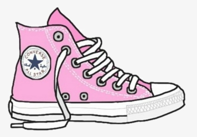 Tumblr Cartoon Pink Converse Allstar Freetoedit Royalty - Png Converse, Transparent Png, Transparent PNG