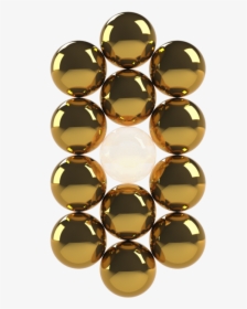 14 Golden Balls 2 Only Partly Present In 3d - Gemstone, HD Png Download, Transparent PNG