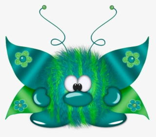 Fuzzy Butterfly Cartoon Monsters, Cute Monsters, Monster - Free Furry Monster Clipart, HD Png Download, Transparent PNG