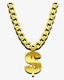 Bib T Shirt Gold Necklace Chain - Gold Chain Cartoon Png, Transparent Png, Transparent PNG
