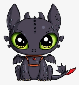 #dragon #cute #black #freetoedit - Toothless Draw So Cute, HD Png Download, Transparent PNG