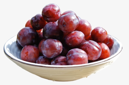 Plums, Fruit, Healthy, Food, Isolated, Shell, Fresh - Plums In A Bowl, HD Png Download, Transparent PNG