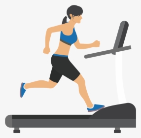 Exercise Clipart Running Machine - Running On Treadmill Clipart, HD Png Download, Transparent PNG