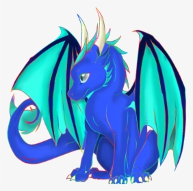 Purple Blue Dragon Standing With Wings Spread Clipart - Cute Pics Of Dragons, HD Png Download, Transparent PNG