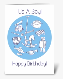 Birthday It S A Boy Toys Set2 Greeting Card - Poster, HD Png Download, Transparent PNG