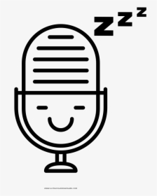 Value Microphone Coloring Pages Vector Of A Cartoon - Podcast Microphone Drawing, HD Png Download, Transparent PNG