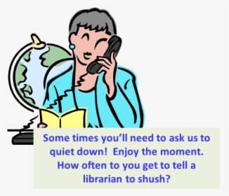 Noisy Librarian - Cartoon - Cartoon, HD Png Download, Transparent PNG