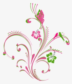 Pink And Green Butterfly, HD Png Download, Transparent PNG