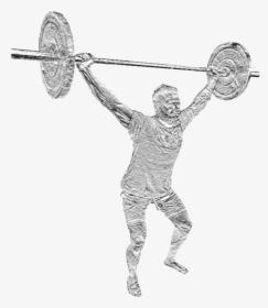 Weightlifter Drawing Overhead Squat Transparent Png - Powerlifting, Png Download, Transparent PNG
