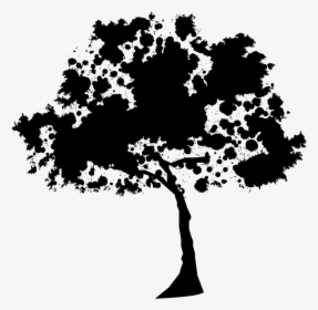 Silhouette Tree Oak - Silhouette, HD Png Download, Transparent PNG