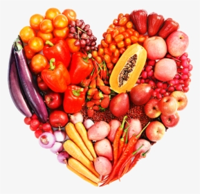 Healthy Diet Superfood Heart - Fruit And Veg Heart, HD Png Download, Transparent PNG