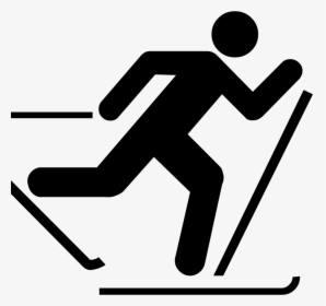 Skier Skiing - Stick Figure Running Away, HD Png Download, Transparent PNG