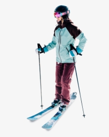A Woman Skiing - Skier Stops, HD Png Download, Transparent PNG