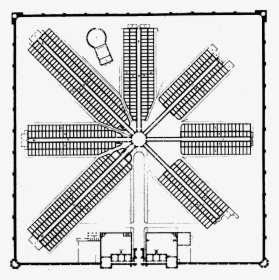 Eastern State Penitentiary Floor Plan 1836 - Eastern State Penitentiary Plan, HD Png Download, Transparent PNG