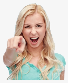 Transparent Happy Woman Png - Young Woman Pointing Finger, Png Download, Transparent PNG