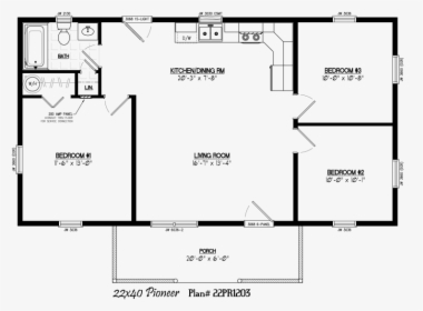 House Plan 2 Bedroom 20 By 30, HD Png Download, Transparent PNG