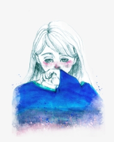 Transparent Anime Girl Face Png - Girl Watercolor Png Transparent, Png Download, Transparent PNG