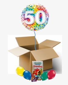 50th Birthday Balloon In A Box - 50 Balloon, HD Png Download, Transparent PNG
