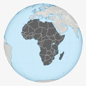 Graphic Royalty Free Library Africa Transparent Globe - Locator Globe Of Africa, HD Png Download, Transparent PNG
