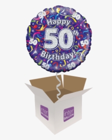Happy 50th Birthday Purple Streamers - 90th Birthday Party Balloon, HD Png Download, Transparent PNG
