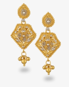 22ct Gold Filigree Earrings - Senco Gold Earrings Collection, HD Png Download, Transparent PNG