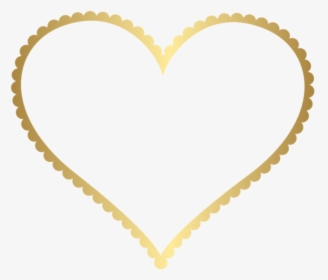 #heart #line #outline #filigree #swirls #vines #golden - Transparent Background Heart Frame, HD Png Download, Transparent PNG