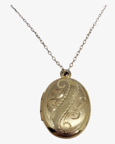 Oval Locket Pendant 10k Yellow Gold Filigree Detail - Necklace That Opens, HD Png Download, Transparent PNG