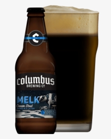 Cbc Melk Bottle And Glass - Columbus Brewing Melk, HD Png Download, Transparent PNG