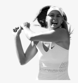 Russia-flag V03 - Maria Sharapova Black And White, HD Png Download, Transparent PNG