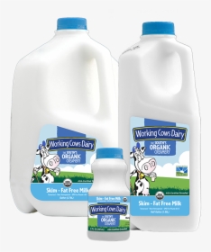 Transparent Gallon Of Milk Clipart - Working Cows Dairy Milk, HD Png Download, Transparent PNG