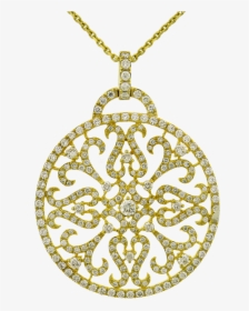 Diamond Pendant With Filigree 18k White Gold, HD Png Download, Transparent PNG