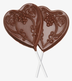 Chocolate Heart Sucker - Heart, HD Png Download, Transparent PNG