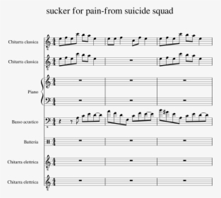 Sucker For Pain-from Suicide Squad Sheet Music 1 Of - Sandyburn Reel Sheet Music, HD Png Download, Transparent PNG
