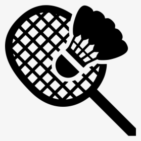 Badminton Racket Shuttlecock - Racket Clipart Black And White, HD Png Download, Transparent PNG