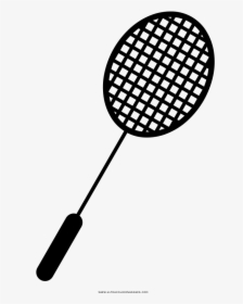 Badminton Racket Coloring Page - Holding A Tennis Racket Clipart, HD Png Download, Transparent PNG