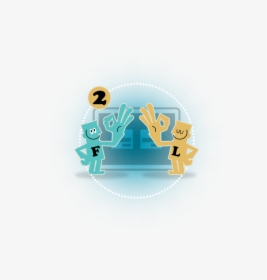 A Yellow Cartoon Man Pointing To A Login Button In - Graphic Design, HD Png Download, Transparent PNG