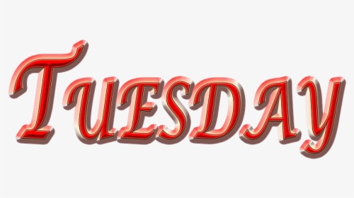 Tuesday, Day, Weekday, Red Tuesday - Calligraphy, HD Png Download, Transparent PNG