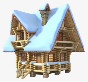 Svg Black And White Library Chimney Drawing Log Cabin - Wooden Chalet In Snow, HD Png Download, Transparent PNG