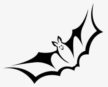 Bat, Outline, Silhouette, Bird, Animal, Mammal - Bat Clipart Black And White, HD Png Download, Transparent PNG
