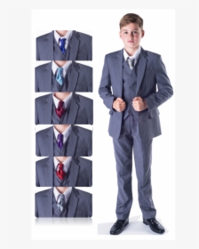 Clip Art Kid In Suit - Color Of Shirt For Grey Suit, HD Png Download, Transparent PNG